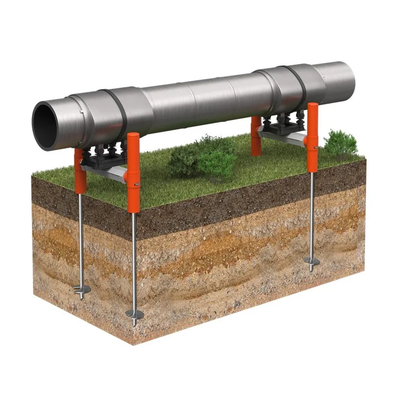 Öl- und Gaspipeline auf Schraubpfahl-Stützen